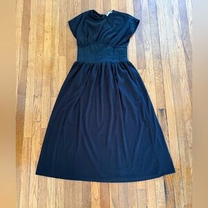 Lisa says Gah Bodice Corset Black Women's Midi Dress Sz. S